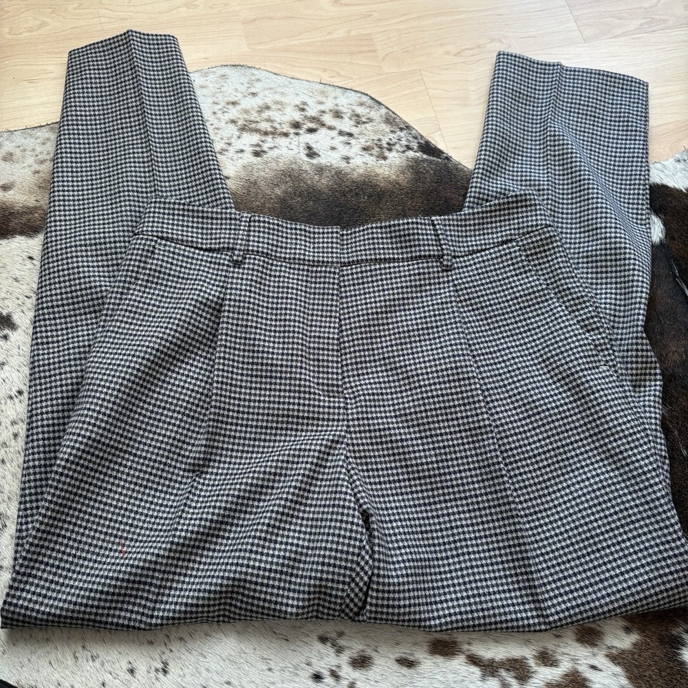 MAX MARA WEEKEND Wool Houndstooth‎ Pant Trousers Size 12